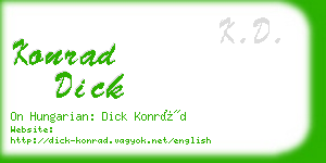 konrad dick business card